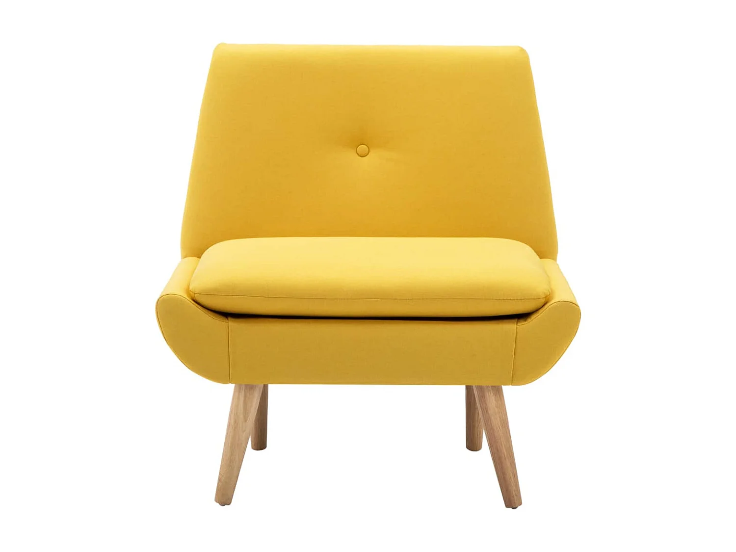 Fauteuil de salon sans accoudoirs Jaune Tissu SEF10222