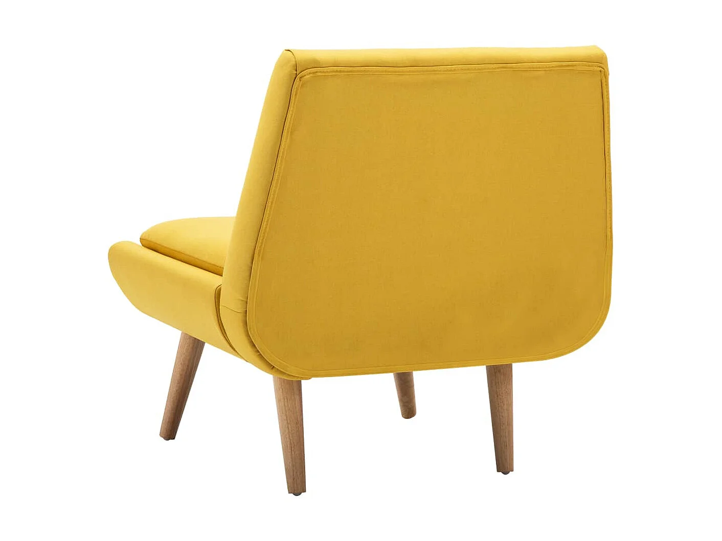 Fauteuil de salon sans accoudoirs Jaune Tissu SEF10222
