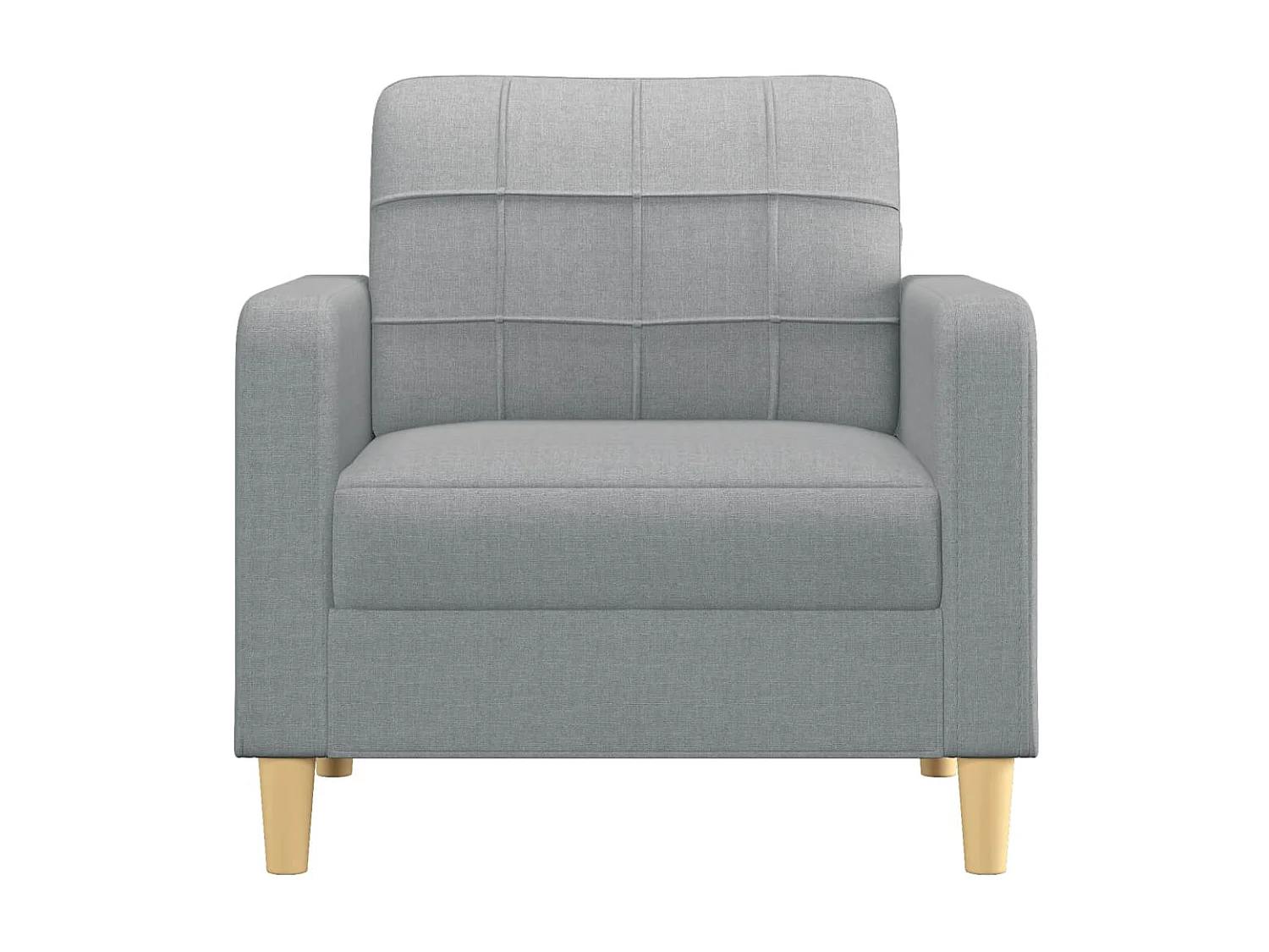 Fauteuil Salon Gris clair 60 cm Tissu LQD2954