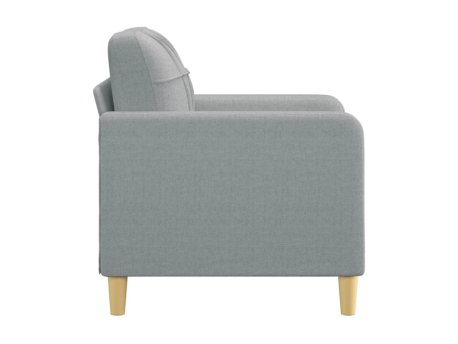 Fauteuil Salon Gris clair 60 cm Tissu LQD2954