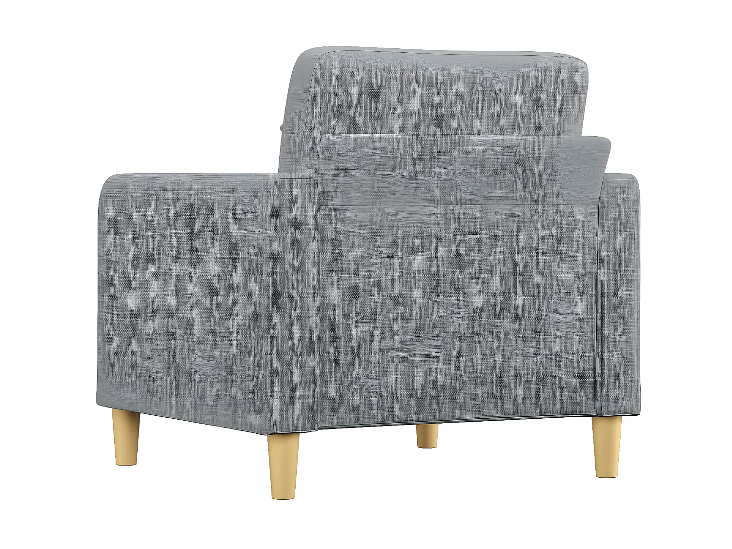 Fauteuil Salon Gris clair 60 cm Tissu LQD2954