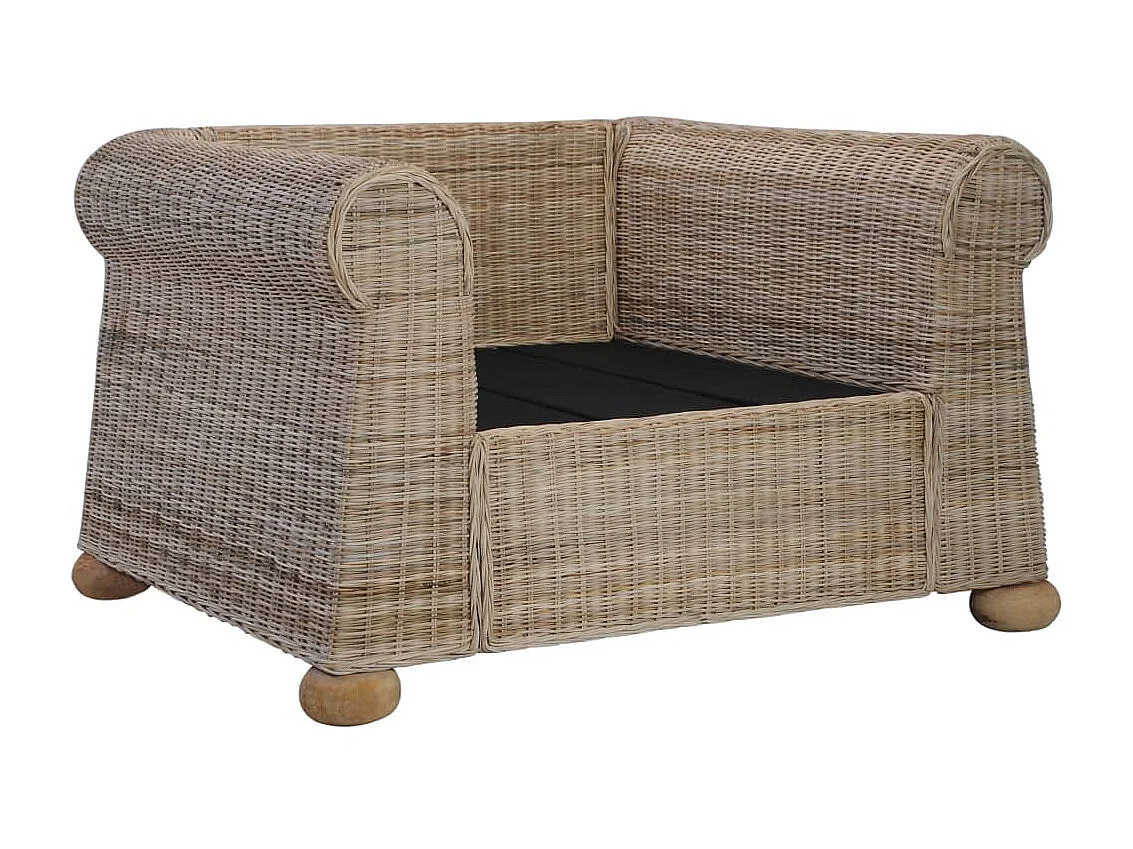 Fauteuil droit avec coussins Rotin naturel SEF30455