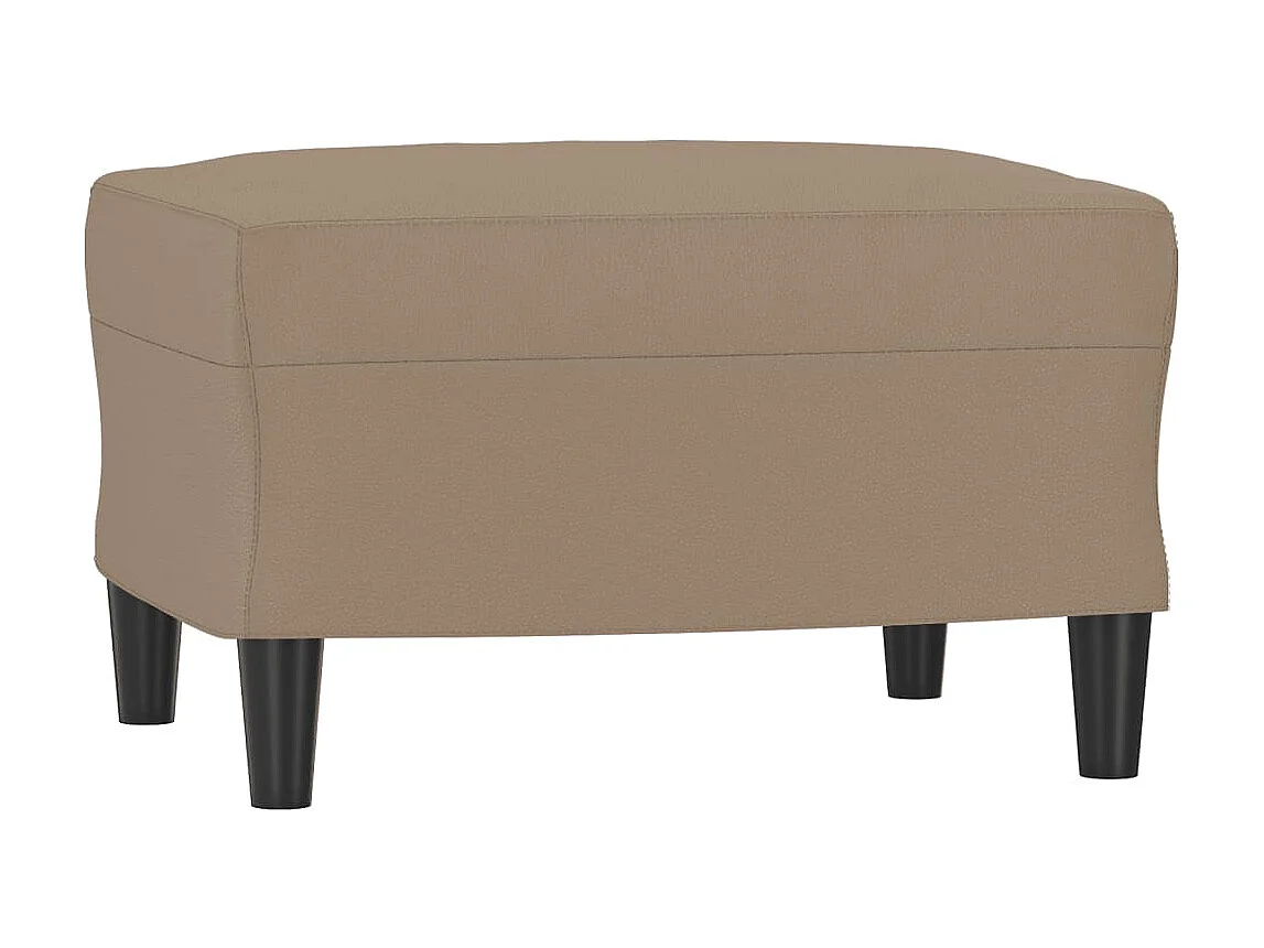 Fauteuil avec repose-pied Cappuccino 60 cm Similicuir FVBB24769