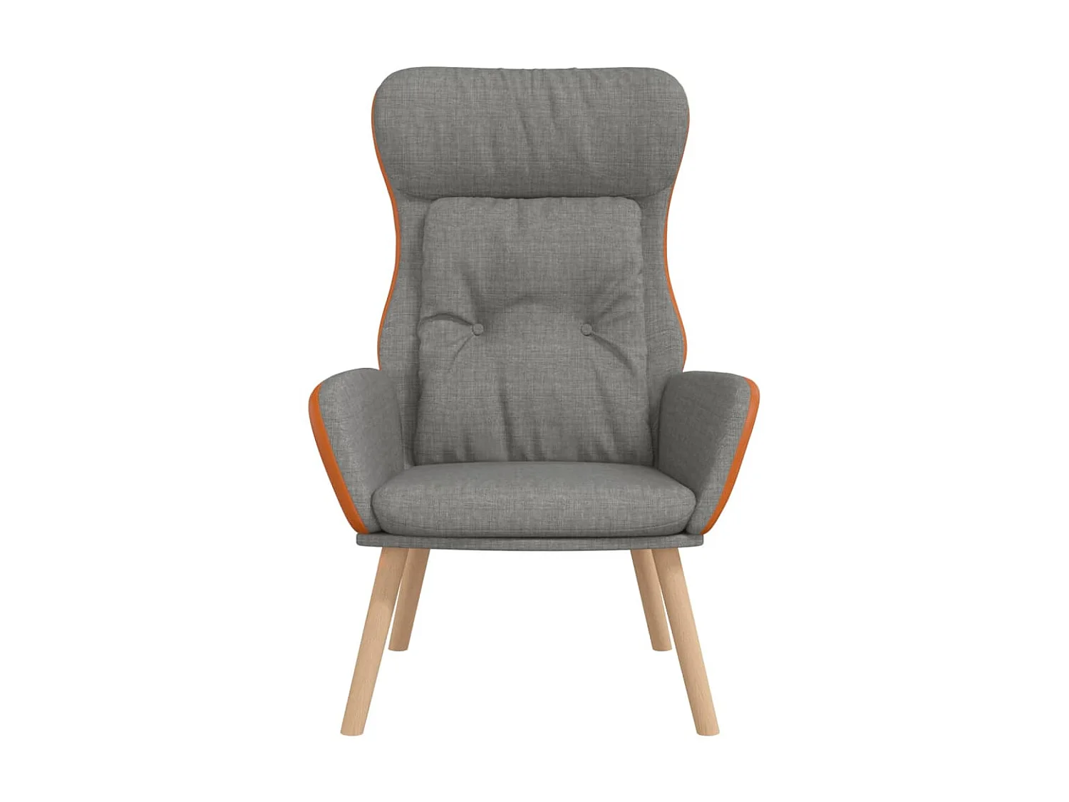 Fauteuil droit Gris clair Tissu et PVC OIU6774