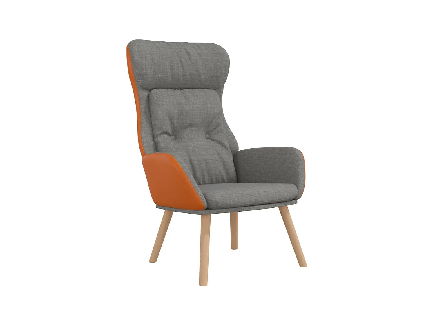 Relaxsessel | Fernsehsessel Hellgrau Stoff und PVC -gkd54128
