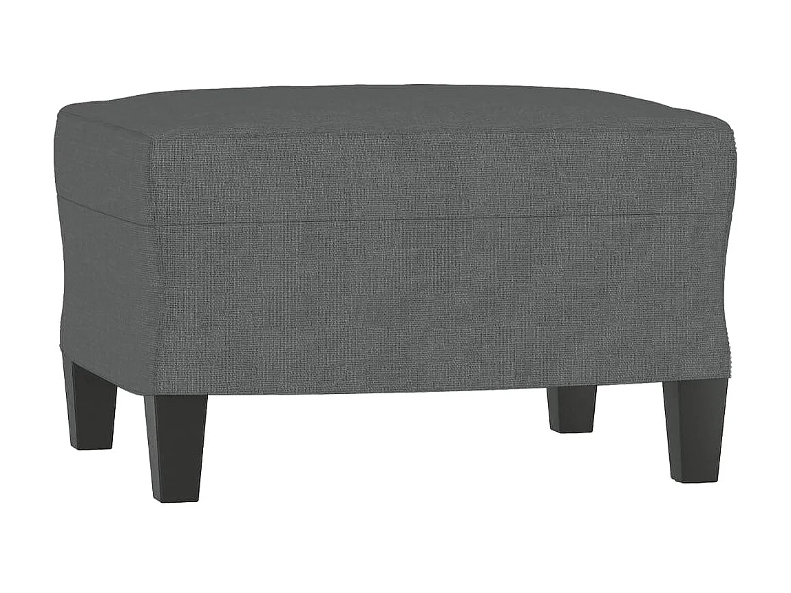Sillón con taburete tela gris oscuro 60 cm ES26260