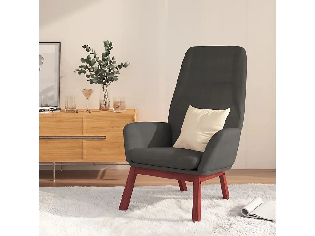 Fauteuil droit Gris foncé Tissu OIU2500