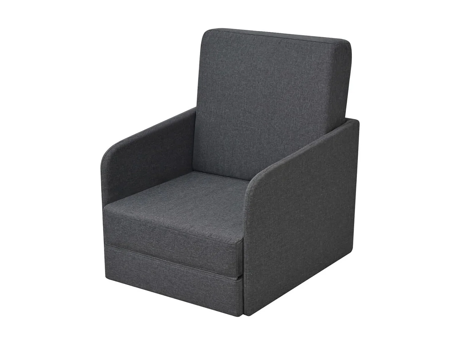 Fauteuil droit convertible Gris foncé Tissu SEF58044