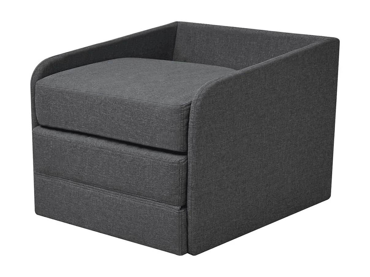 Fauteuil droit convertible Gris foncé Tissu SEF58044