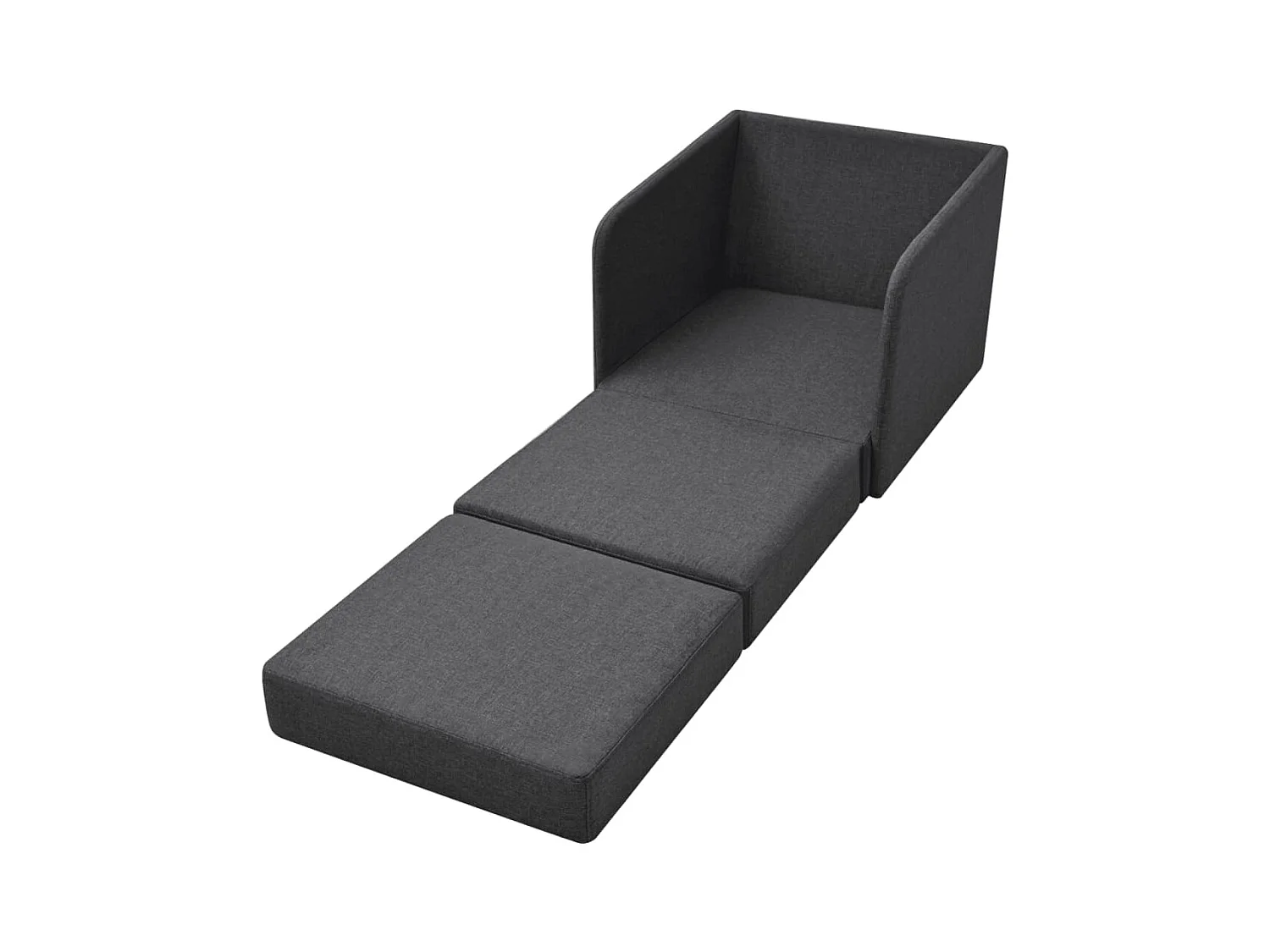 Fauteuil droit convertible Gris foncé Tissu SEF58044