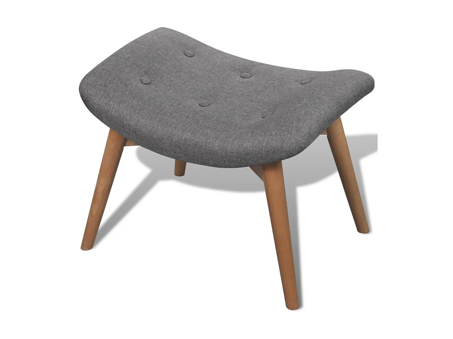 Fauteuil avec repose-pied Gris Tissu SEF37136