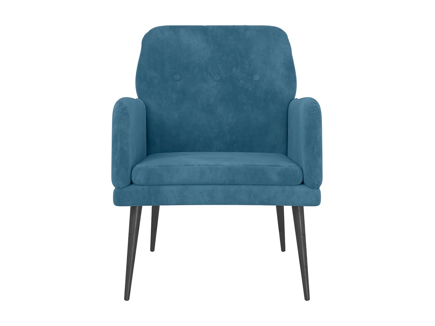 Cadeira c/ apoio de braços 62x79x79 cm veludo azul PT892613