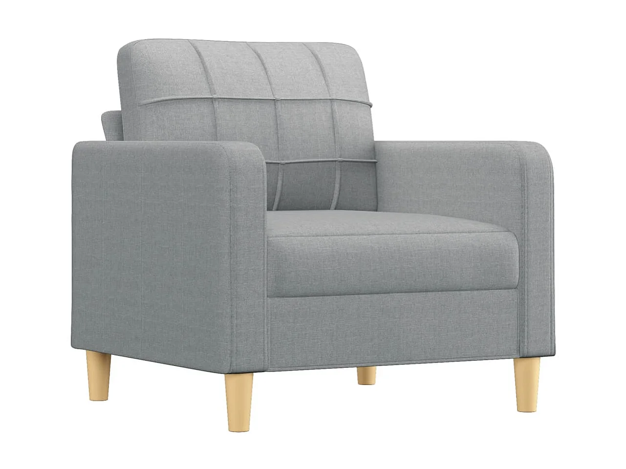 Fauteuil avec repose-pied Confortable Gris clair 60 cm Tissu LQD1146