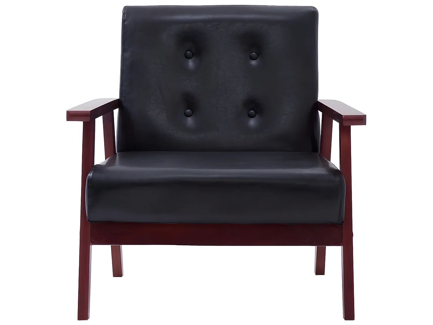 Fauteuil droit Noir Similicuir SEF86566