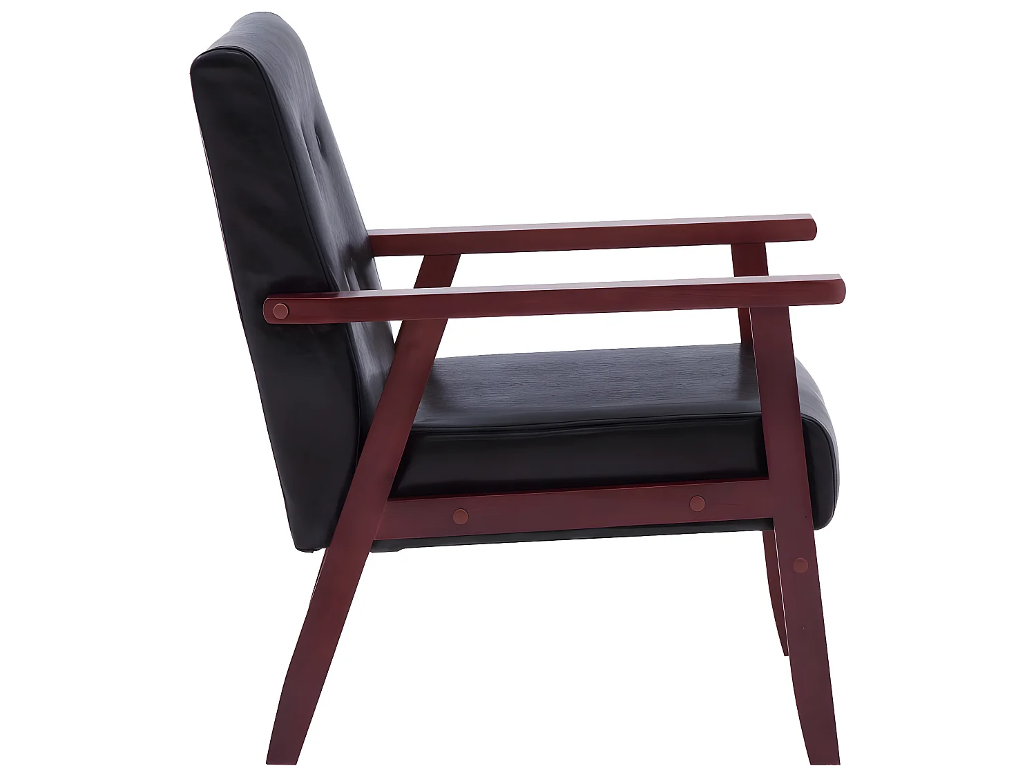 Fauteuil droit Noir Similicuir SEF86566