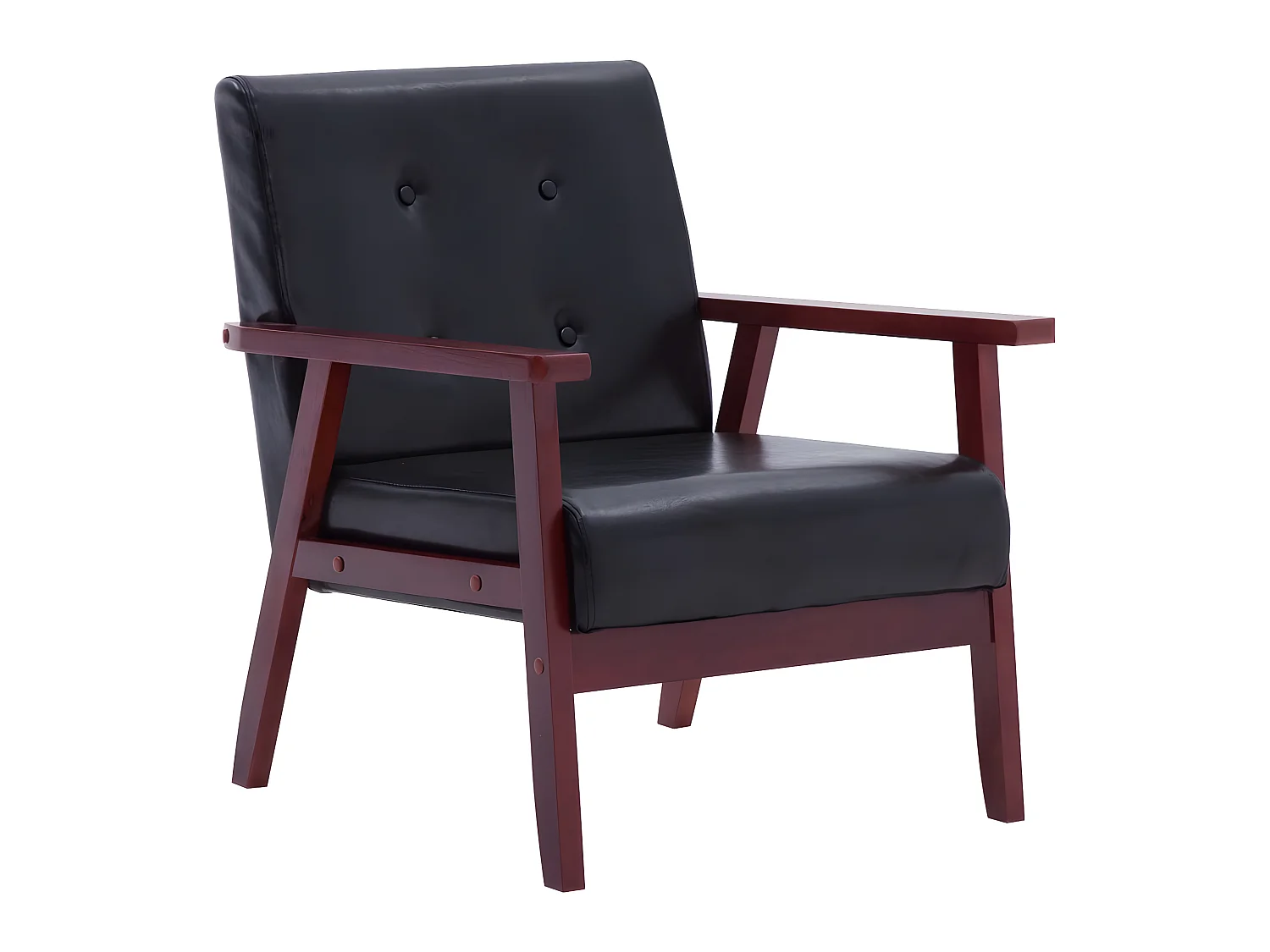 Fauteuil droit Noir Similicuir SEF86566