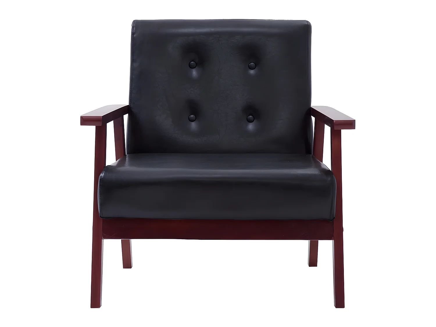Fauteuil droit Noir Similicuir SEF86566
