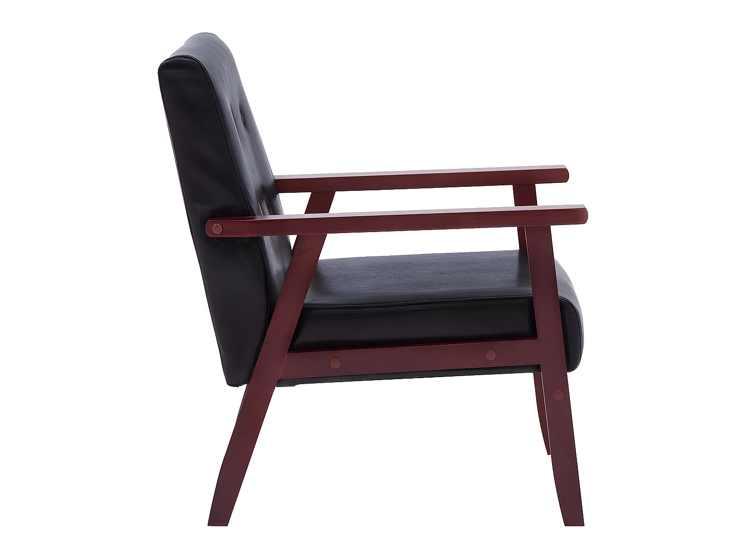 Fauteuil droit Noir Similicuir SEF86566