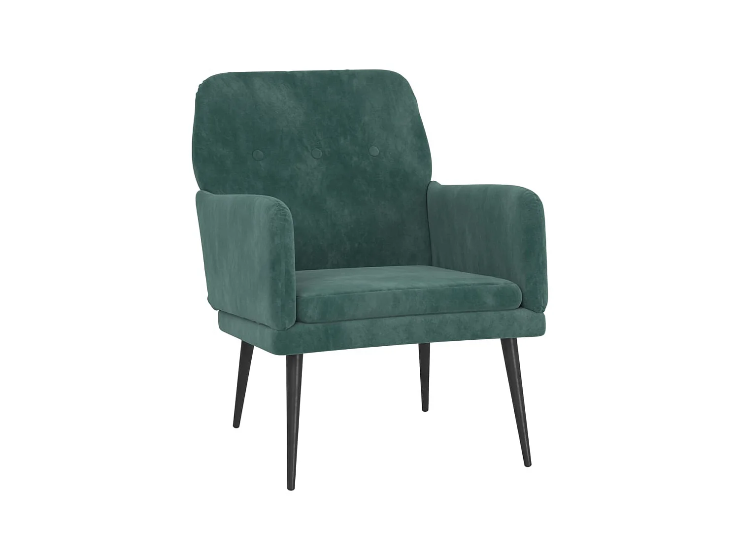 Fauteuil 62x79x79 cm fluweel donkergroen NL222027
