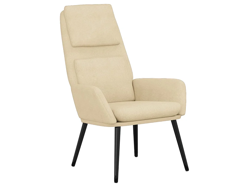 Fauteuil droit Crème Tissu OIU7322