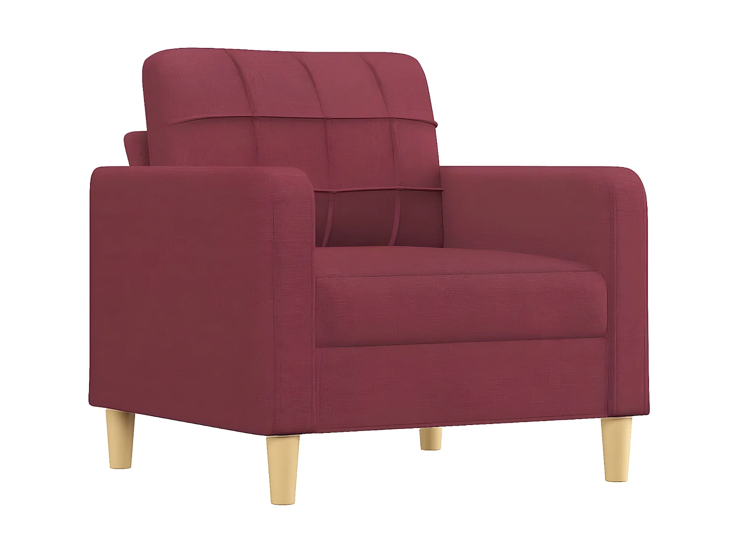 Fauteuil avec repose-pied Confortable Rouge bordeaux 60 cm Tissu LQD2577