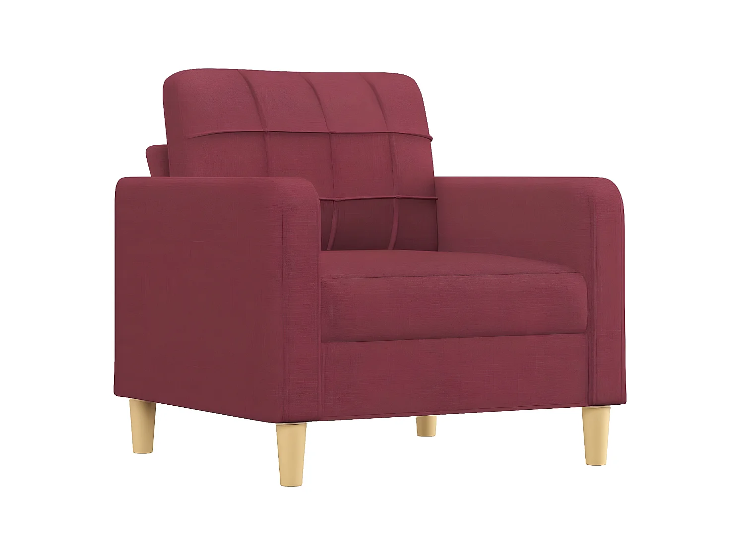 Fauteuil avec repose-pied Confortable Rouge bordeaux 60 cm Tissu LQD2577