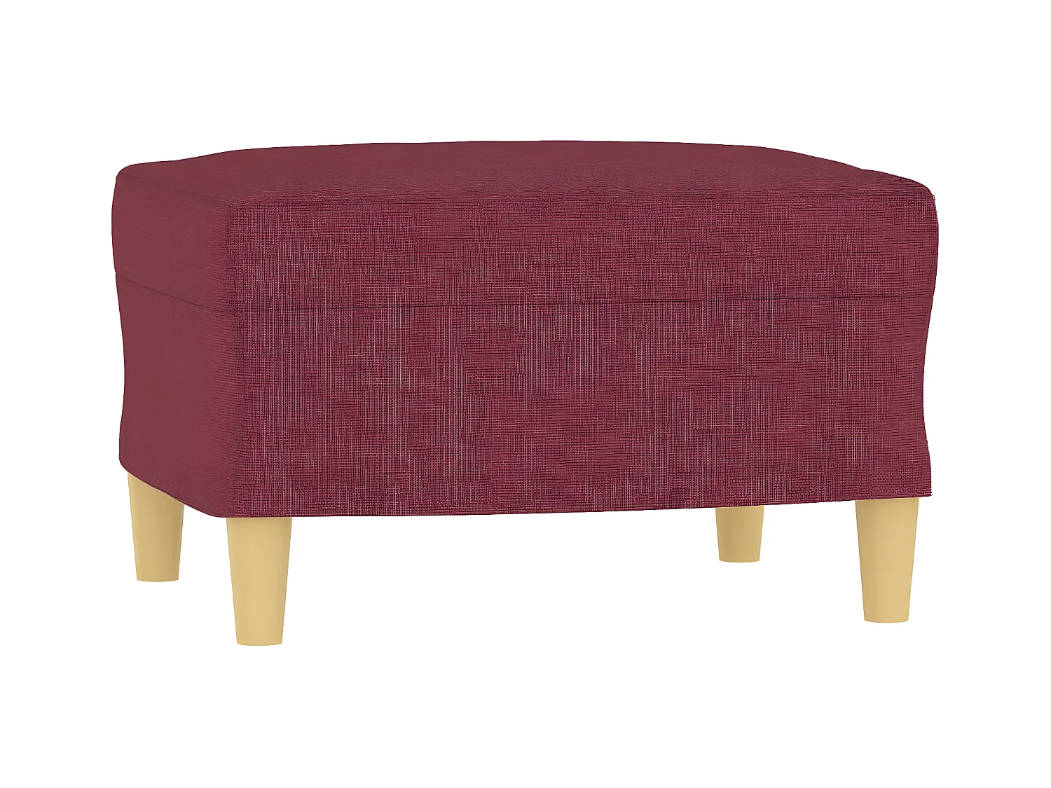 Fauteuil avec repose-pied Confortable Rouge bordeaux 60 cm Tissu LQD2577