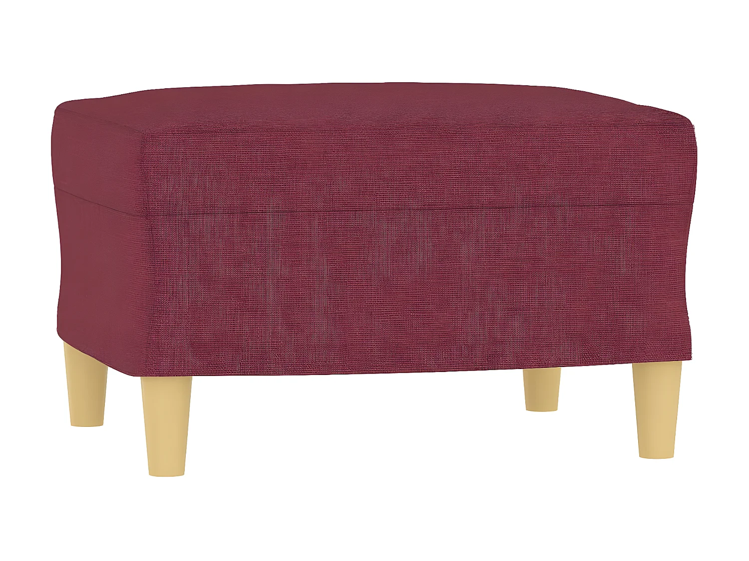 Sillón con taburete tela rojo tinto 60 cm ES706345