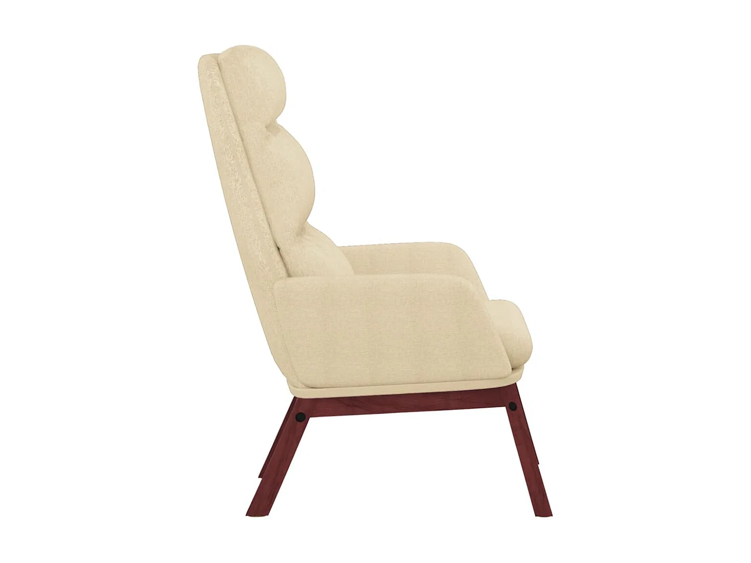 Fauteuil droit Crème Tissu OIU7533