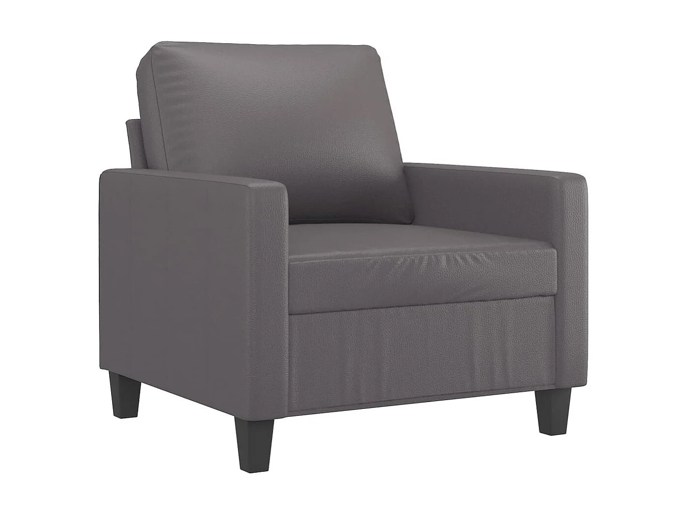 Fauteuil de salon Gris 60 cm Similicuir OLA1385