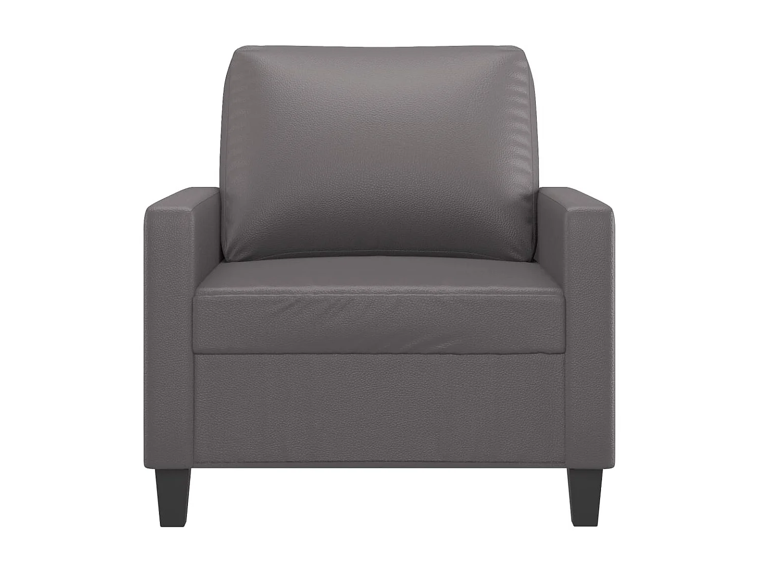 Fauteuil de salon Gris 60 cm Similicuir OLA1385