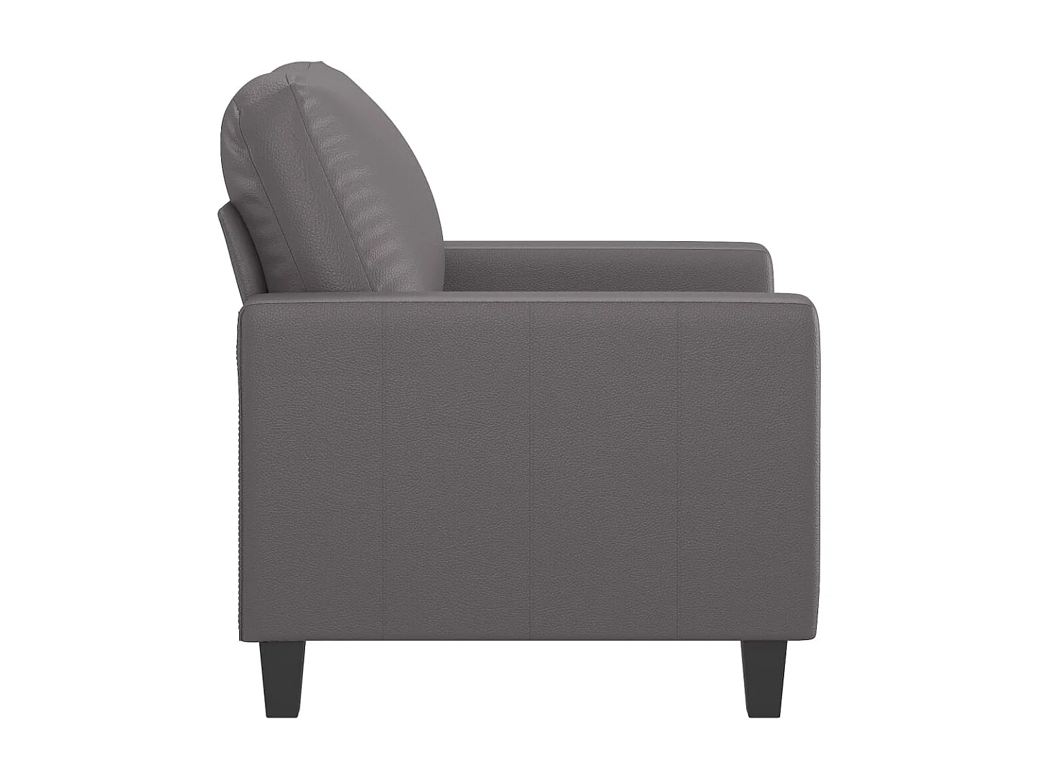 Fauteuil de salon Gris 60 cm Similicuir OLA1385