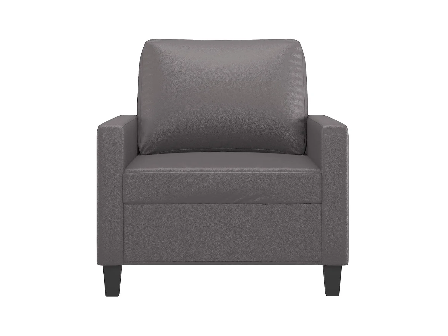 Fauteuil de salon Gris 60 cm Similicuir OLA1385