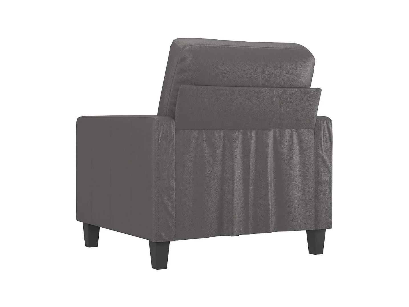 Fauteuil de salon Gris 60 cm Similicuir OLA1385