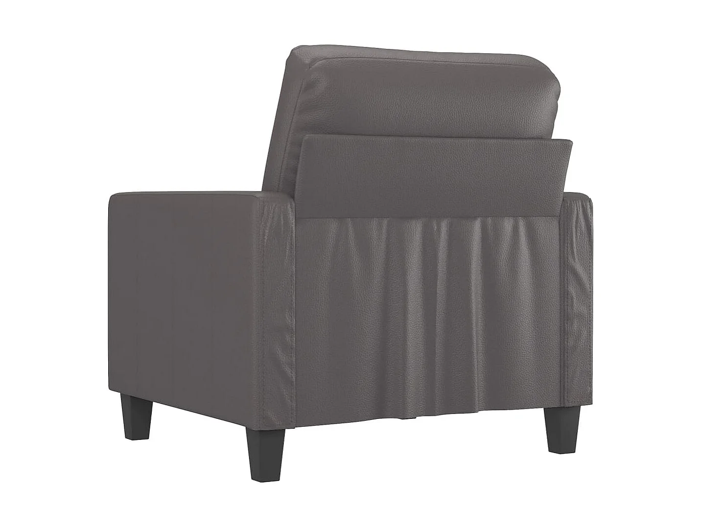 Fauteuil de salon Gris 60 cm Similicuir OLA1385