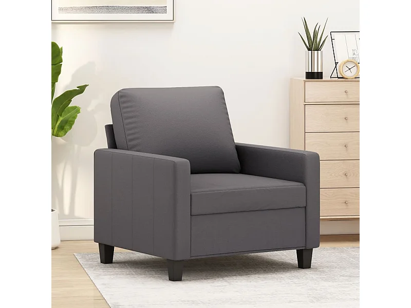Fauteuil 60 cm kunstleer grijs NL791007
