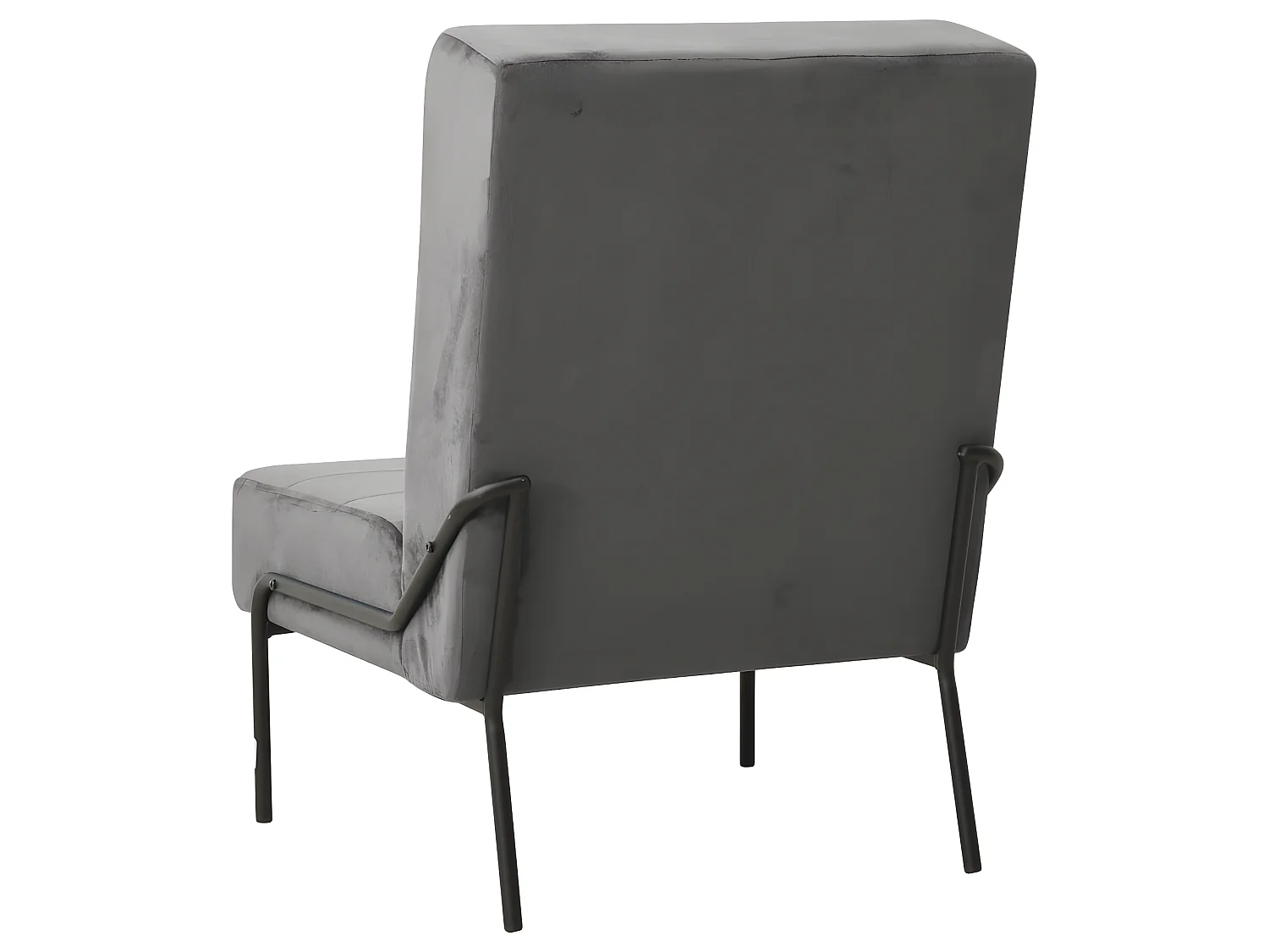 Fauteuil droit 65x79x87 cm Gris foncé Velours SEF73800