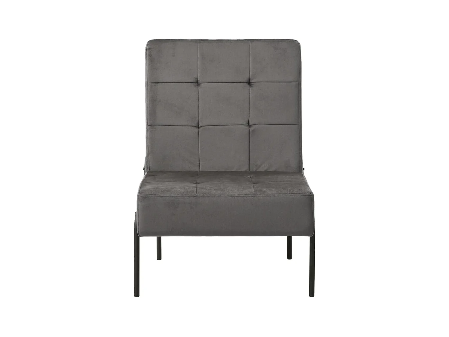 Relaxstoel 65x79x87 cm fluweel donkergrijs NL152402