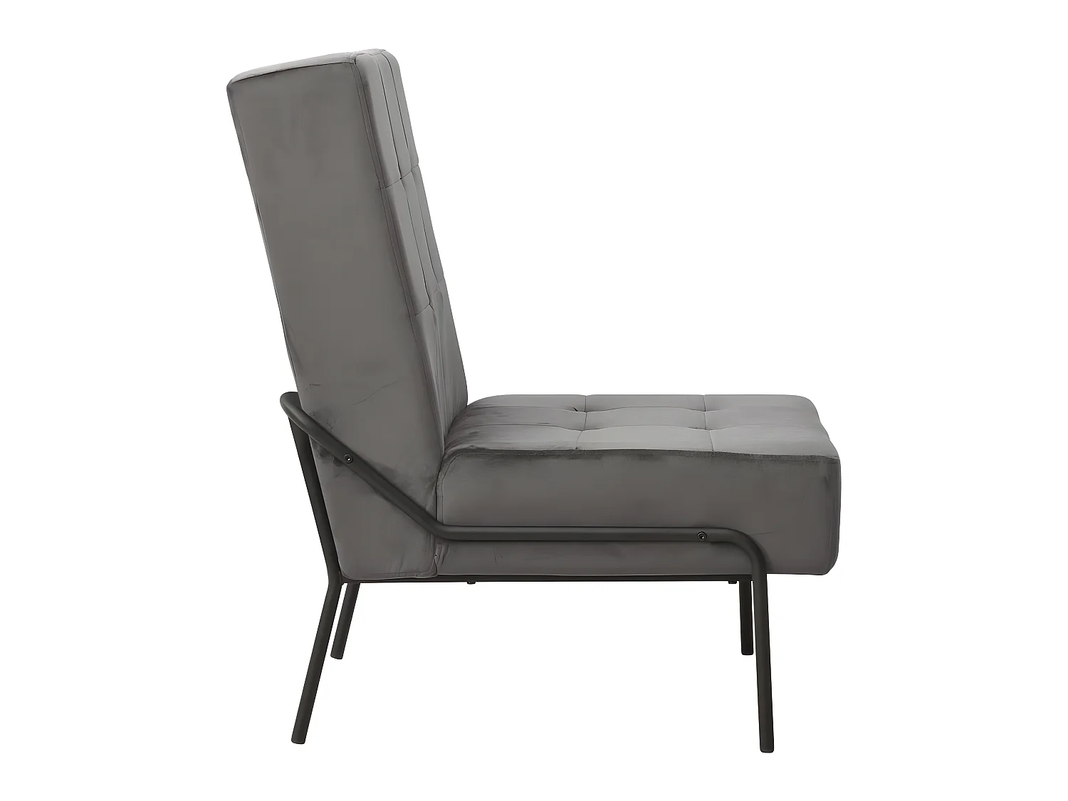 Relaxstoel 65x79x87 cm fluweel donkergrijs NL152402