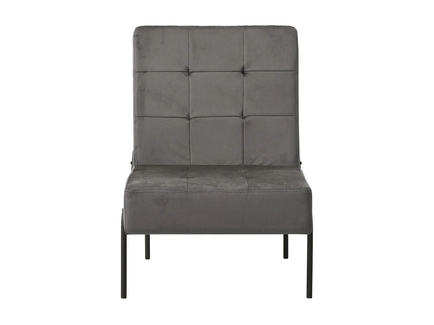 Silla de relajación de terciopelo gris oscuro 65x79x87 cm ES28940