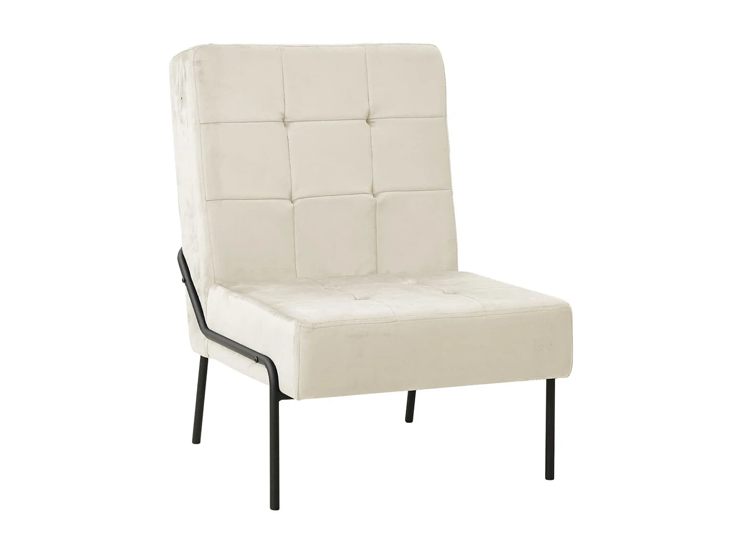 Relaxstoel 65x79x87 cm fluweel crèmewit NL711019