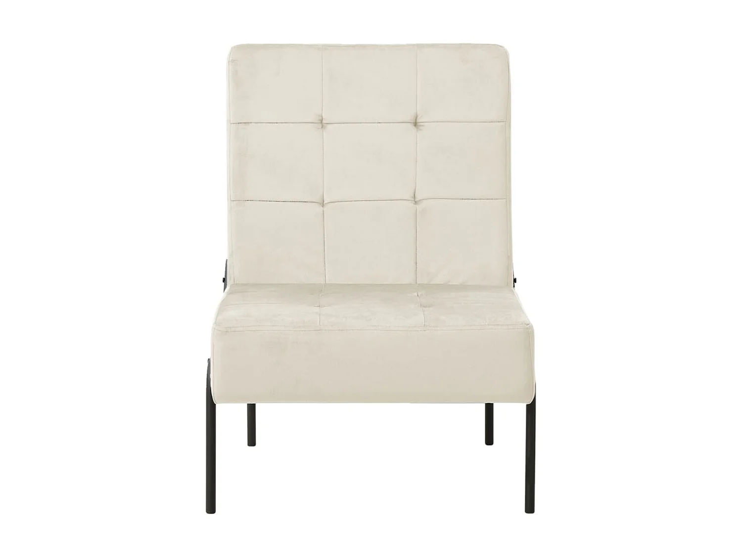 Relaxstoel 65x79x87 cm fluweel crèmewit NL711019