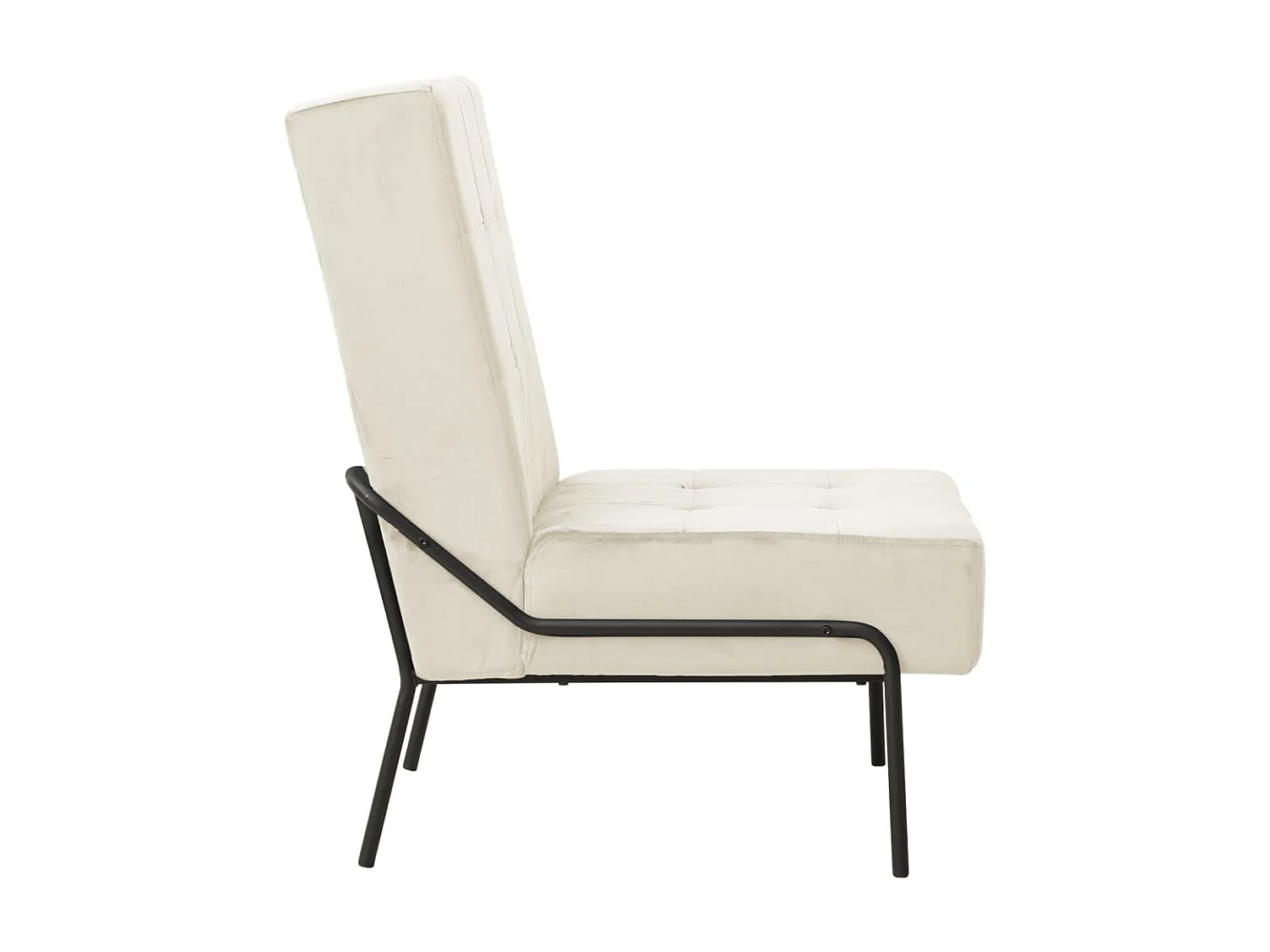 Relaxstoel 65x79x87 cm fluweel crèmewit NL711019