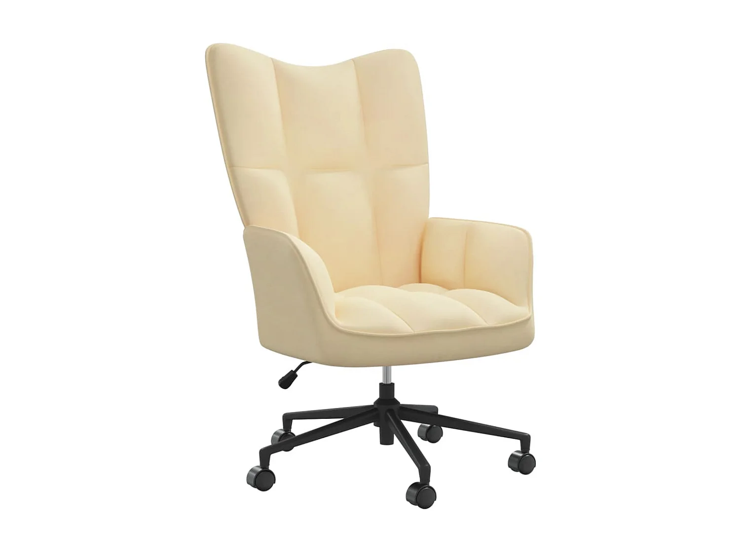 Fauteuil droit Blanc crème Velours LSJ5119