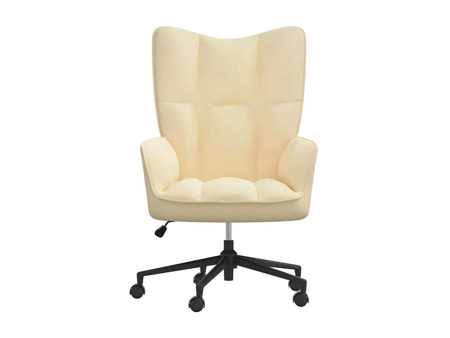 Fauteuil droit Blanc crème Velours LSJ5119