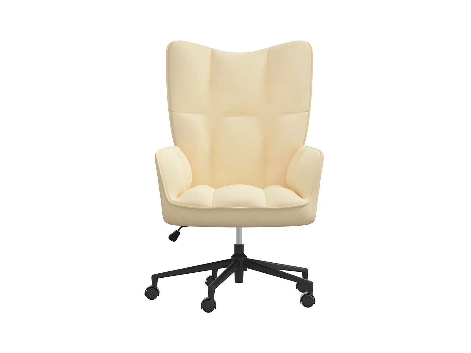 Fauteuil droit Blanc crème Velours LSJ5119