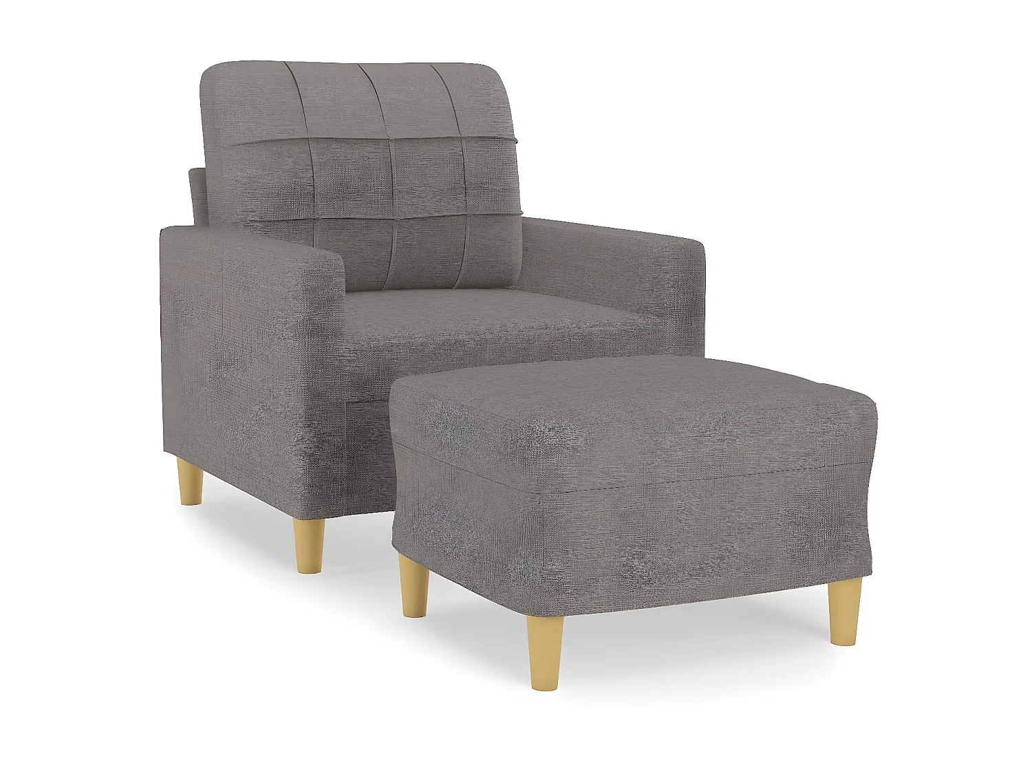 Fauteuil avec repose-pieds Taupe 60 cm Tissu OLA4731