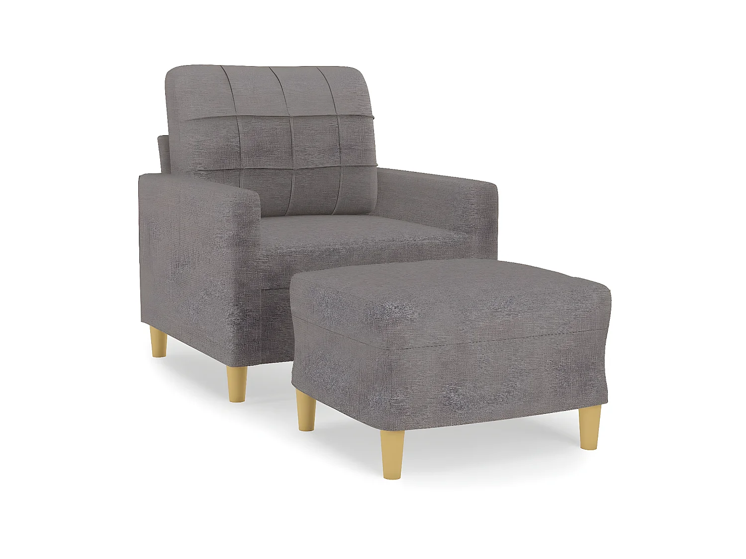 Fauteuil avec repose-pieds Taupe 60 cm Tissu OLA4731