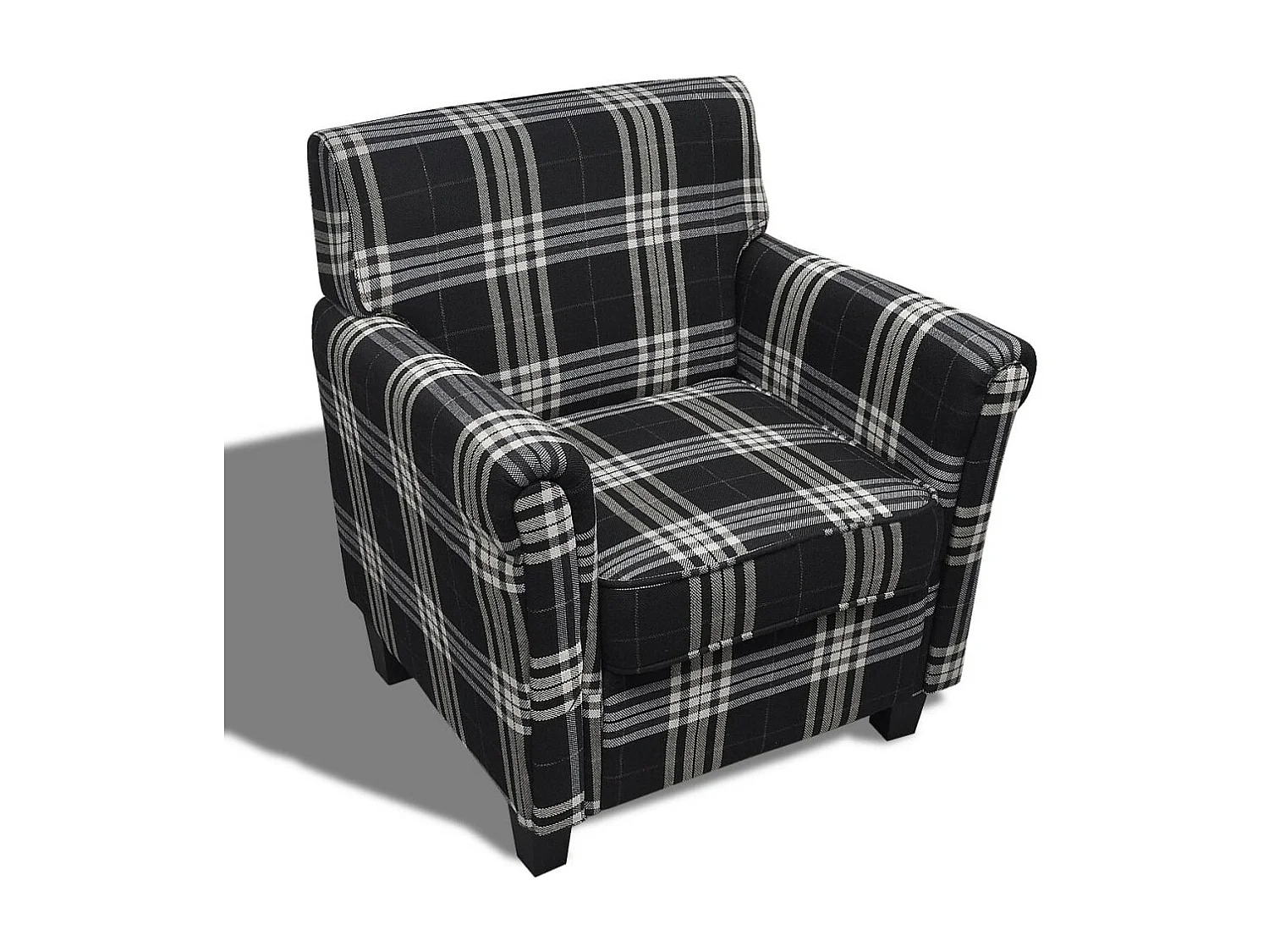 Fauteuil met kussen stof zwart NL262265
