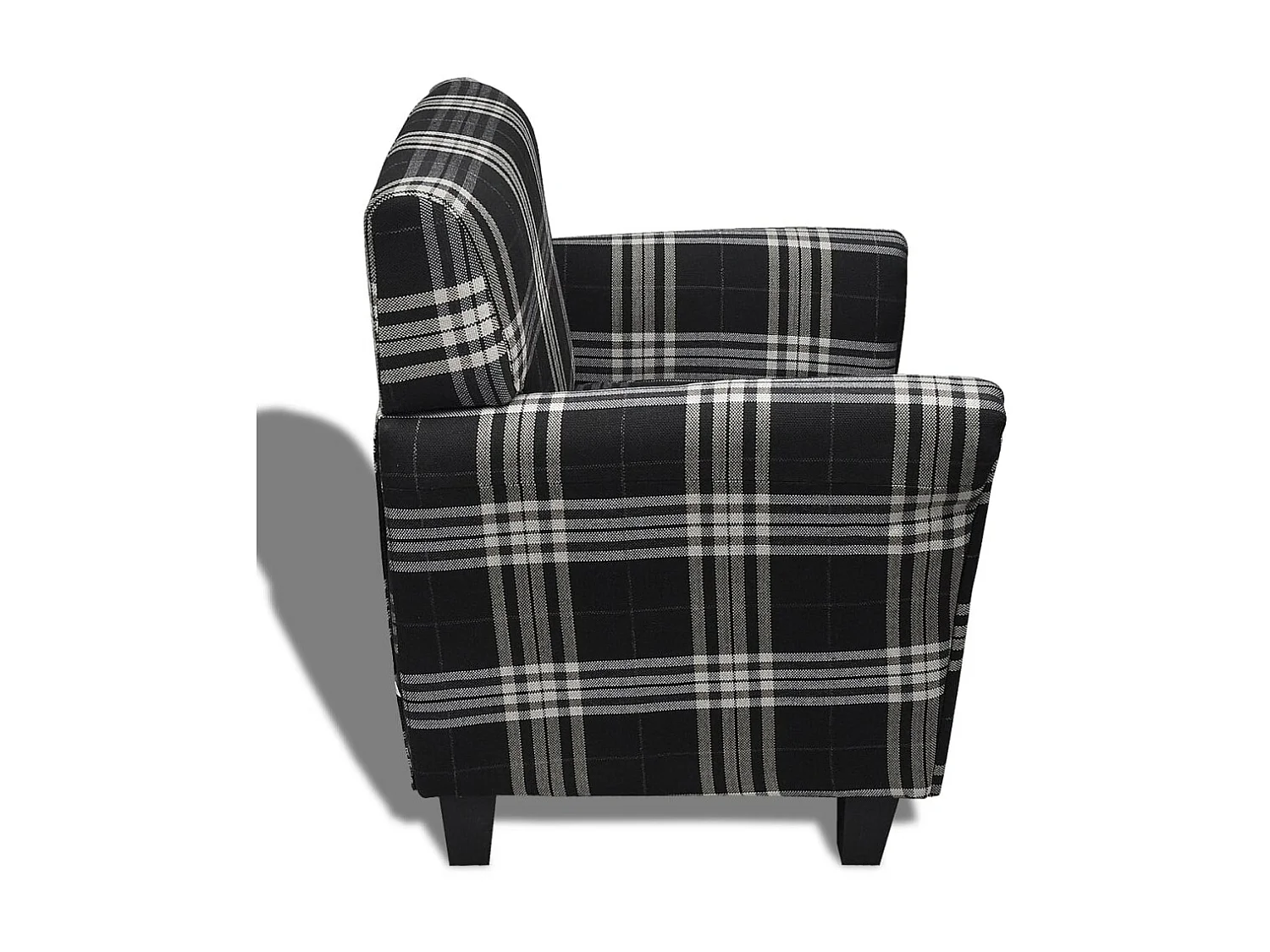 Fauteuil met kussen stof zwart NL262265